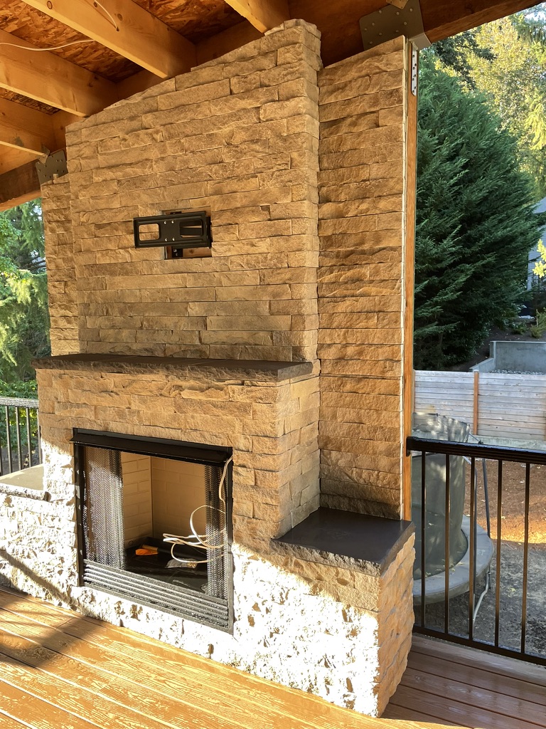 Outdoor Fireplace Build — After